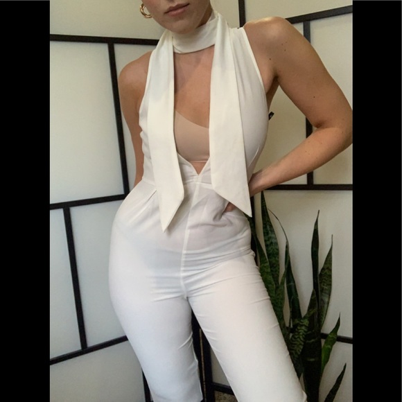 3 for $30! NWT Missguided sexy white jumpsuit - Picture 6 of 12